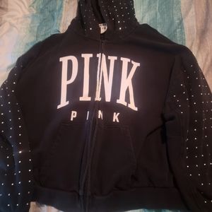 PINK studded sweatshirt size Large